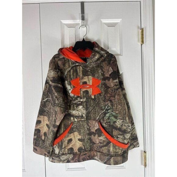 Under Armour Boys Camo Hooded Sweatshirt Size YXL - Picture 1 of 4